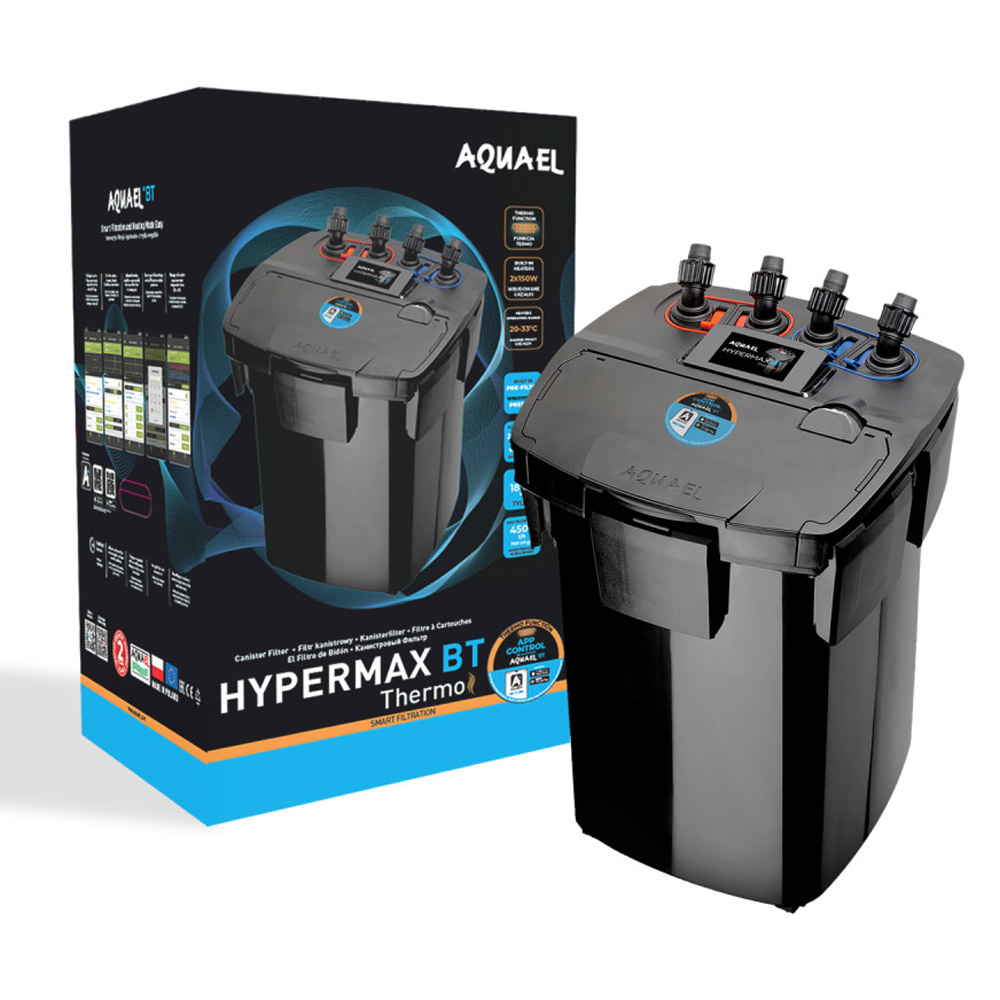 AQUAEL Hypermax BT Thermo Filtr kubełkowy z grzałką do akwarium 200-1500l + gratis